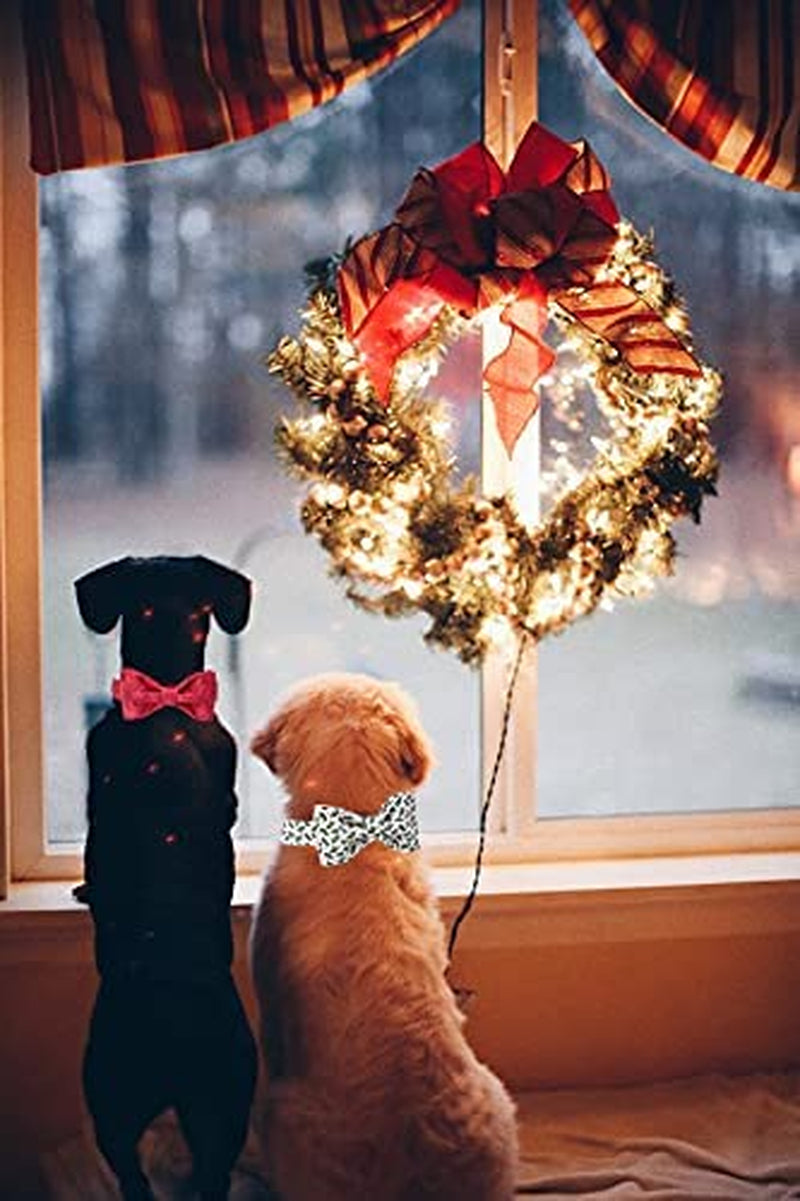 Christmas Dog Collar, Pet Collar Soft with Comfy Bowtie Dog Collars Holiday Adjustable Pet Gift Collars for Small Medium Large Dogs